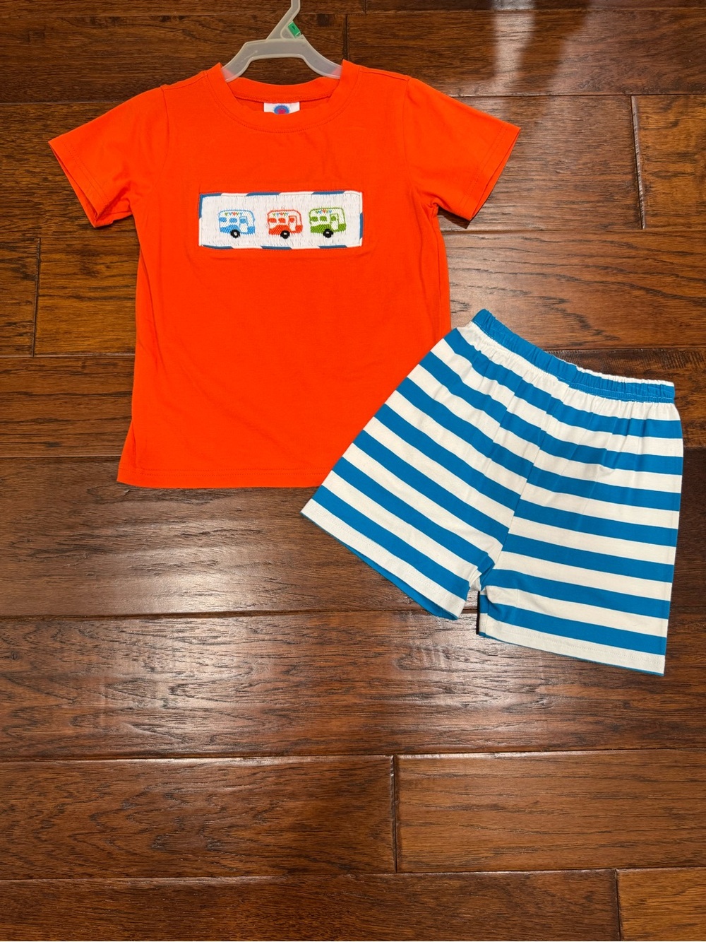 Lures & Lace Smocked Camper Short Set size 5 Retro